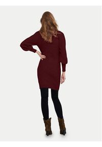 only - ONLY Sukienka dzianinowa Katia 15232502 Bordowy Comfort Fit. Kolor: czerwony. Materiał: syntetyk