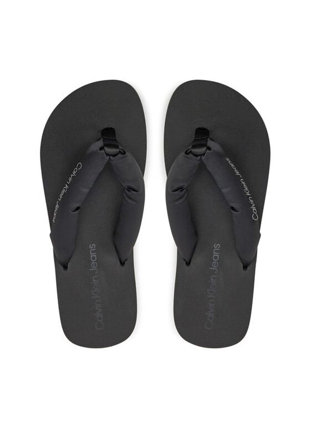 Calvin Klein Jeans Japonki Beach Sandal Flatform Padded Ny YW0YW01400 Czarny. Kolor: czarny. Materiał: materiał