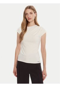 Calvin Klein T-Shirt LV047B275G Écru Slim Fit