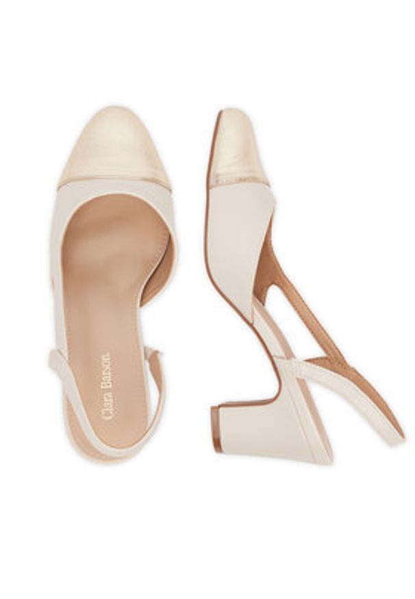 Clara Barson Czółenka WS24202-01 Beżowy. Kolor: beżowy. Materiał: skóra