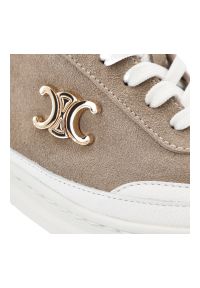 Beżowe Sneakersy Armodo Modne Obuwie Damskie Na Platformie. Okazja: na co dzień. Kolor: beżowy. Materiał: welur, zamsz, materiał. Szerokość cholewki: normalna. Obcas: na platformie. Styl: casual, elegancki #7