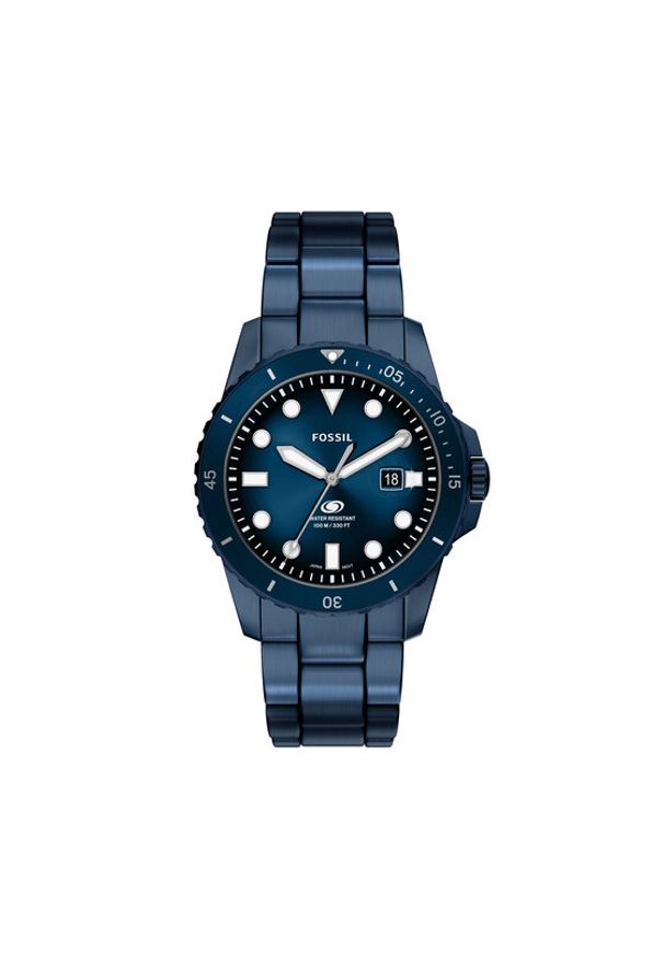 Fossil Zegarek Blue FS6166 Granatowy. Kolor: niebieski