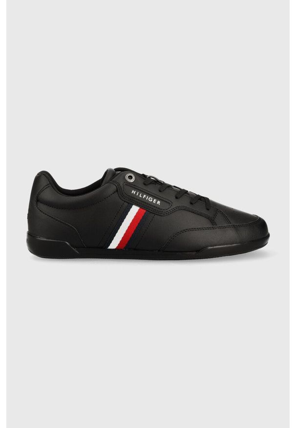 TOMMY HILFIGER - Tommy Hilfiger sneakersy kolor czarny. Nosek buta: okrągły. Zapięcie: sznurówki. Kolor: czarny. Materiał: guma