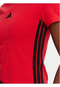 Adidas - adidas T-Shirt Essentials 3-Stripes JE1242 Czerwony Slim Fit. Kolor: czerwony. Materiał: bawełna