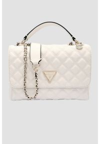 Guess - GUESS Pikowana torebka ecru Giully 2. Kolor: biały. Materiał: pikowane. Styl: elegancki #4