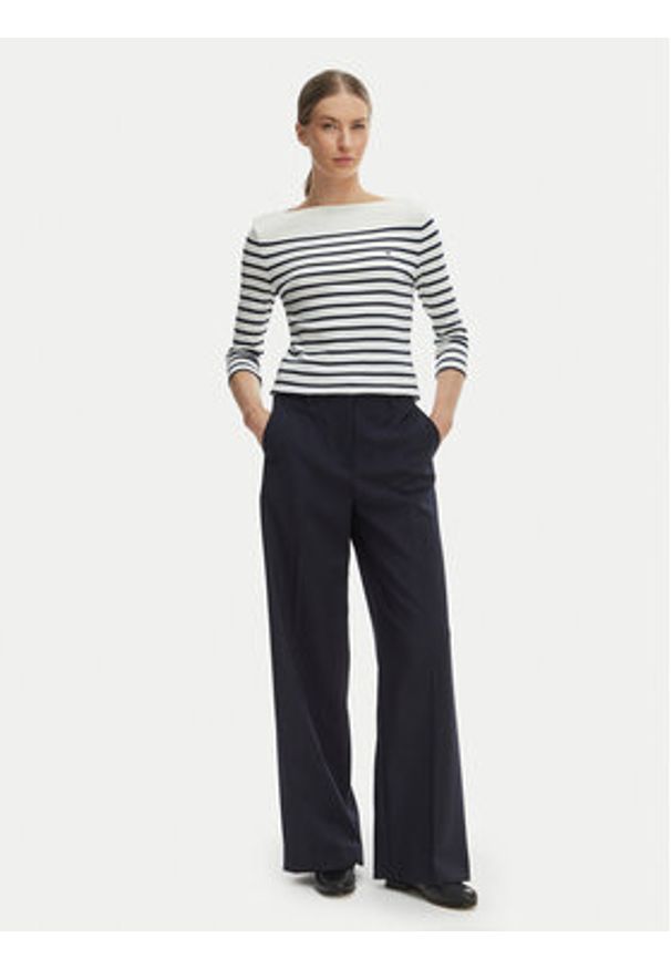 TOMMY HILFIGER - Tommy Hilfiger Bluzka New Cody WW0WW40589 Biały Slim Fit. Kolor: biały. Materiał: bawełna