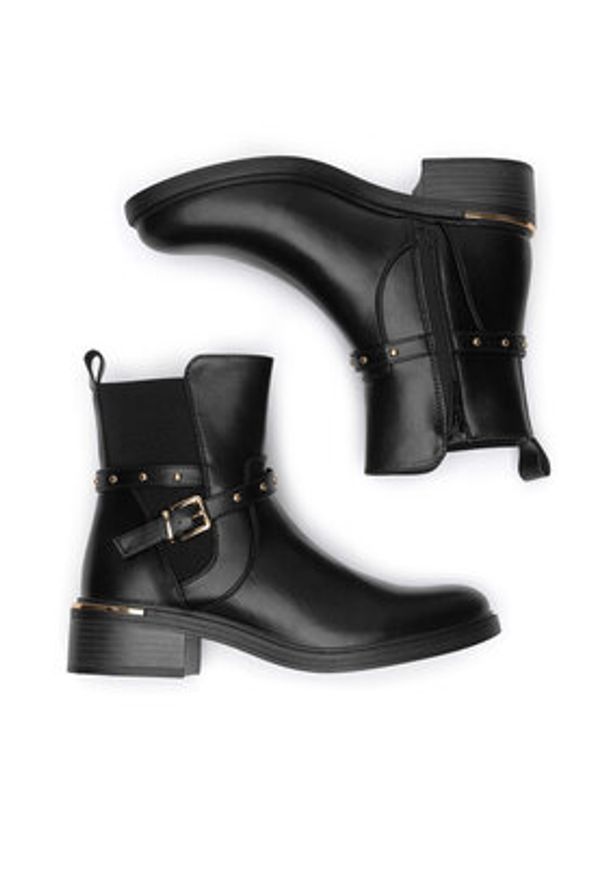 Jenny Fairy Botki WS5122-19 Czarny. Kolor: czarny. Materiał: materiał