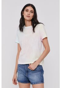 GAP T-shirt damski. Okazja: na co dzień. Materiał: dzianina. Wzór: nadruk. Styl: casual #5