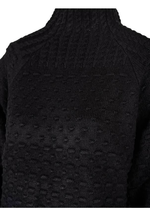 Silvian Heach Sukienka | PGA22113VE | Kobieta | Czarny. Okazja: na co dzień. Typ kołnierza: golf. Kolor: czarny. Materiał: akryl, nylon. Wzór: aplikacja. Typ sukienki: proste. Styl: casual. Długość: mini