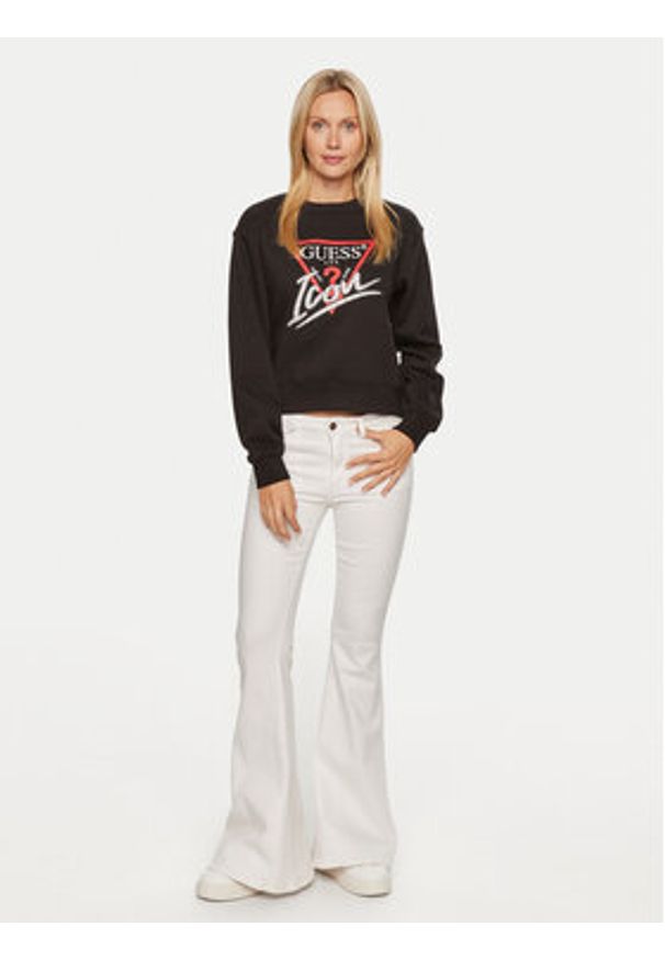 Guess Bluza W4YQ25 KB681 Czarny Regular Fit. Kolor: czarny. Materiał: bawełna, syntetyk