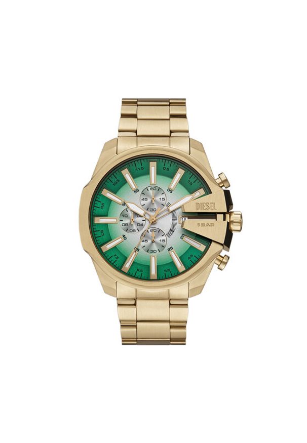 Diesel Zegarek Mega Chief Slim DZ4684 Złoty. Kolor: złoty