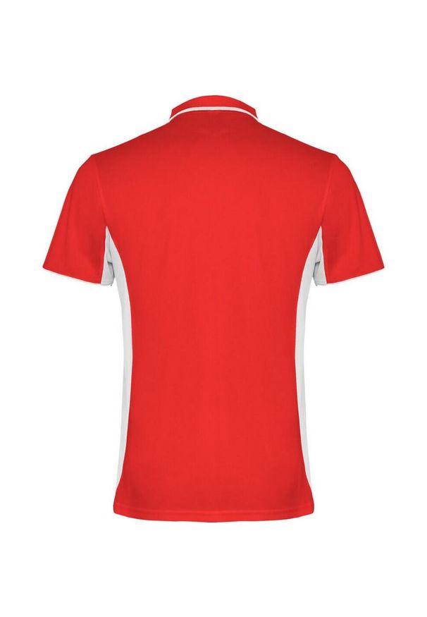 ROLY - Sportowa Koszulka Polo Z Krótkim Rękawem Dla Dorosłych Unisex Montmelo. Typ kołnierza: polo. Kolor: czerwony, biały, wielokolorowy. Długość rękawa: krótki rękaw. Długość: krótkie. Styl: sportowy
