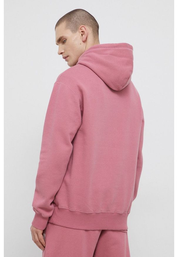 Tommy Jeans Bluza męska kolor różowy z kapturem z aplikacją. Typ kołnierza: kaptur. Kolor: różowy. Materiał: bawełna, dzianina. Wzór: aplikacja