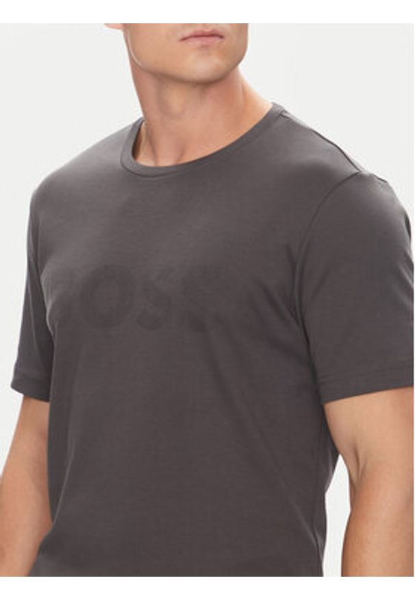 BOSS T-Shirt Logo Future 50543796 Szary Regular Fit. Kolor: szary. Materiał: bawełna