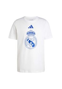 Adidas - Koszulka Real Madrid DNA Graphic. Kolor: biały. Sport: piłka nożna