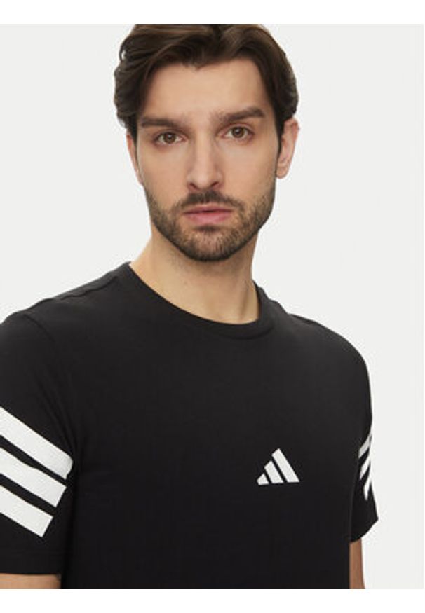 Adidas - adidas T-Shirt Future Icons 3-Stripes JD4877 Czarny Regular Fit. Kolor: czarny. Materiał: bawełna