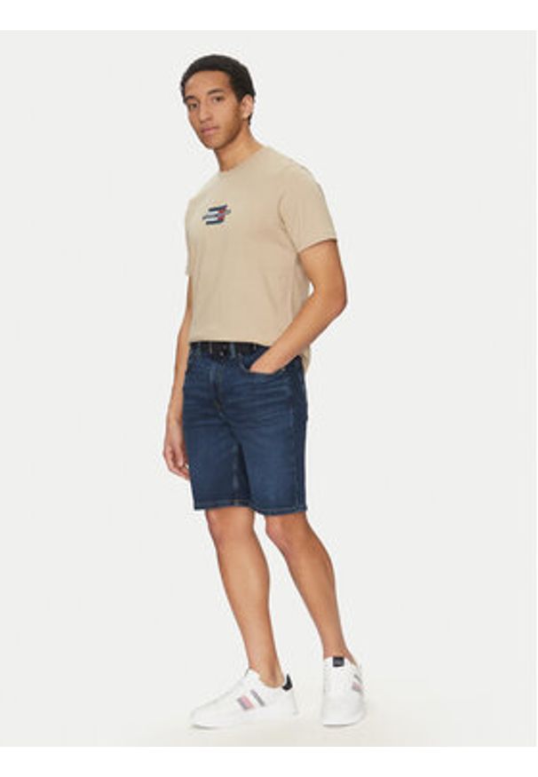 TOMMY HILFIGER - Tommy Hilfiger Szorty jeansowe Brooklyn MW0MW39196 Granatowy Slim Fit. Kolor: niebieski. Materiał: bawełna