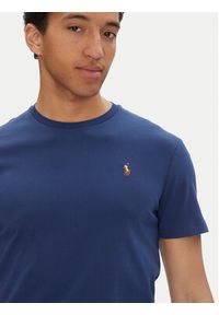 Polo Ralph Lauren T-Shirt 710740727092 Granatowy Custom Slim Fit. Typ kołnierza: polo. Kolor: niebieski. Materiał: bawełna #3