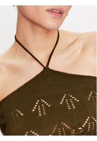 BDG Urban Outfitters Sweter BDG LADDERED HALTER NECK 76469477 Khaki Cropped Fit. Typ kołnierza: dekolt halter. Kolor: brązowy. Materiał: syntetyk #4