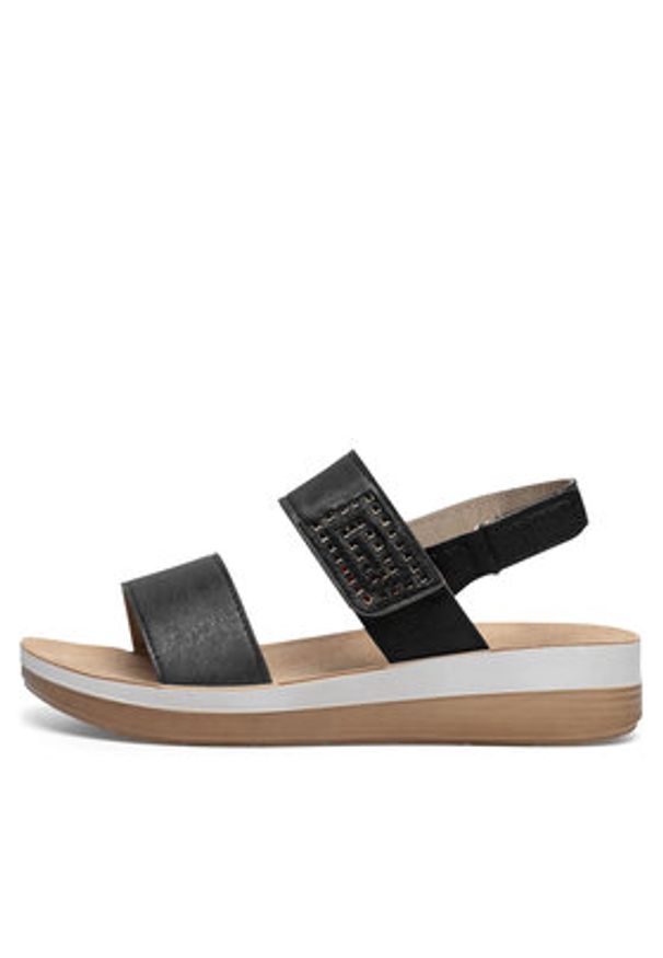 Inblu Sandały FT000017 Czarny. Kolor: czarny. Materiał: syntetyk