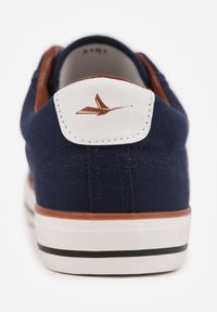 Born2be - Granatowe Klasyczne Trampki do Kostki z Lamówką przy Podeszwie Kasiope. Okazja: na co dzień. Kolor: niebieski. Materiał: jeans. Styl: klasyczny #5