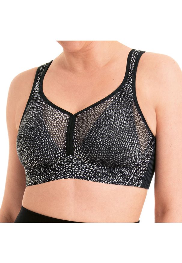 ANITA ACTIVE - Stanik do biegania Air Control mit Delta Pad z wysokim poziomem podtrzymywania. Kolor: szary. Materiał: poliester, elastan, poliamid. Sport: bieganie