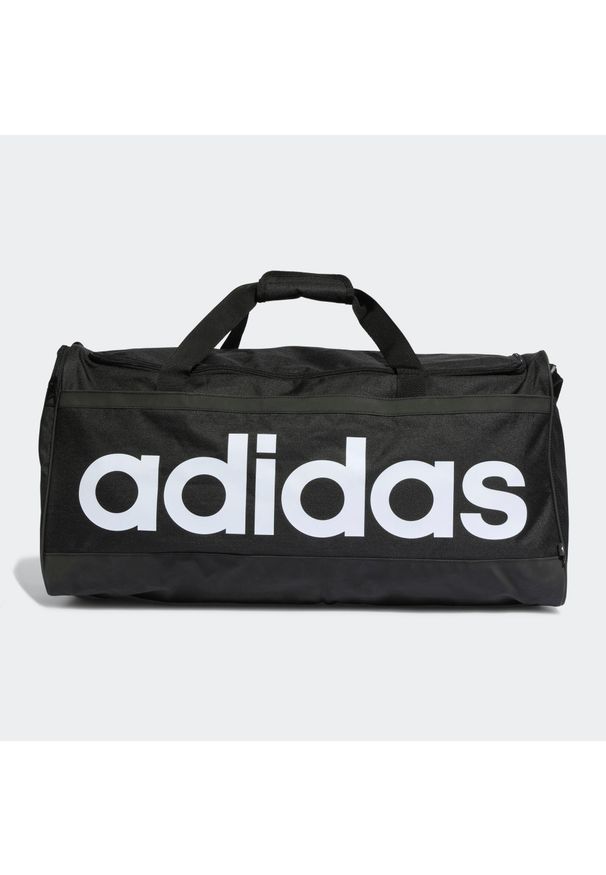Adidas - Essentials Duffel Bag Large. Kolor: czarny, biały, wielokolorowy. Materiał: materiał