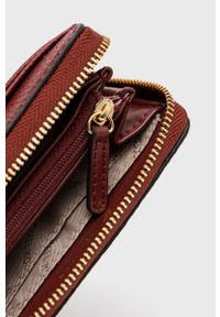 MICHAEL Michael Kors portfel skórzany 34S1GT9Z1L damski kolor bordowy. Kolor: czerwony. Materiał: skóra. Wzór: gładki #3