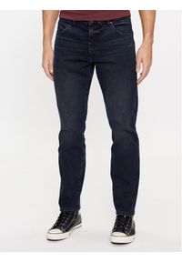 Wrangler Jeansy Larston 112341426 Granatowy Slim Fit. Kolor: niebieski