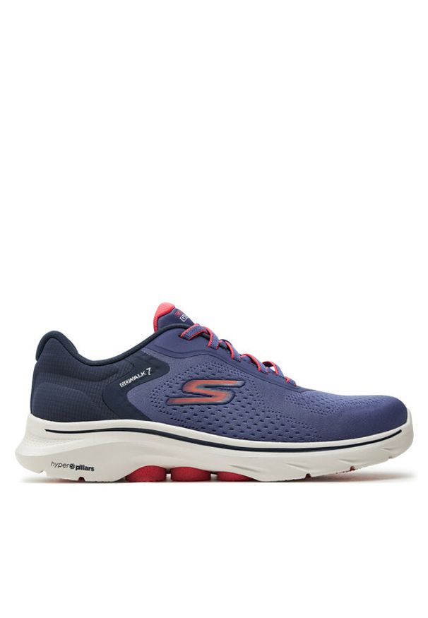 skechers - Skechers Sneakersy Go Walk 7-Cosmic Waves 125215/NVCL Granatowy. Kolor: niebieski. Materiał: materiał, mesh