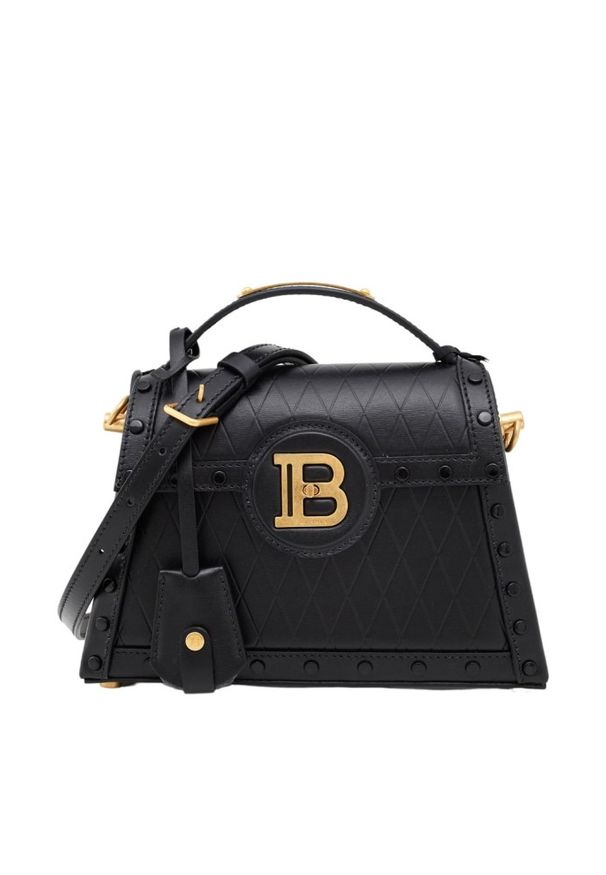 Balmain - BALMAIN Czarna torebka B-buzz Dynasty-cuir. Kolor: czarny. Materiał: skórzane. Styl: elegancki. Rodzaj torebki: na ramię