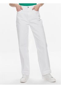 TOMMY HILFIGER - Tommy Hilfiger Jeansy WW0WW41319 Biały Straight Fit. Kolor: biały