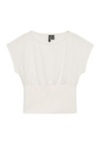 Vero Moda Bluzka Smilla 10355466 Beżowy jasny Regular Fit. Kolor: beżowy. Materiał: syntetyk #4