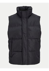 Jack & Jones - Jack&Jones Kamizelka Bradley 12256981 Czarny Regular Fit. Kolor: czarny. Materiał: syntetyk