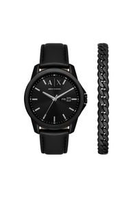 Armani Exchange Zegarek Banks Gift Set AX7147SET Czarny. Kolor: czarny