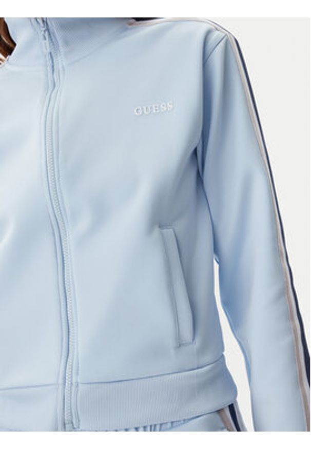 Guess Bluza V5GQ18 KCRU2 Błękitny Regular Fit. Kolor: niebieski. Materiał: syntetyk