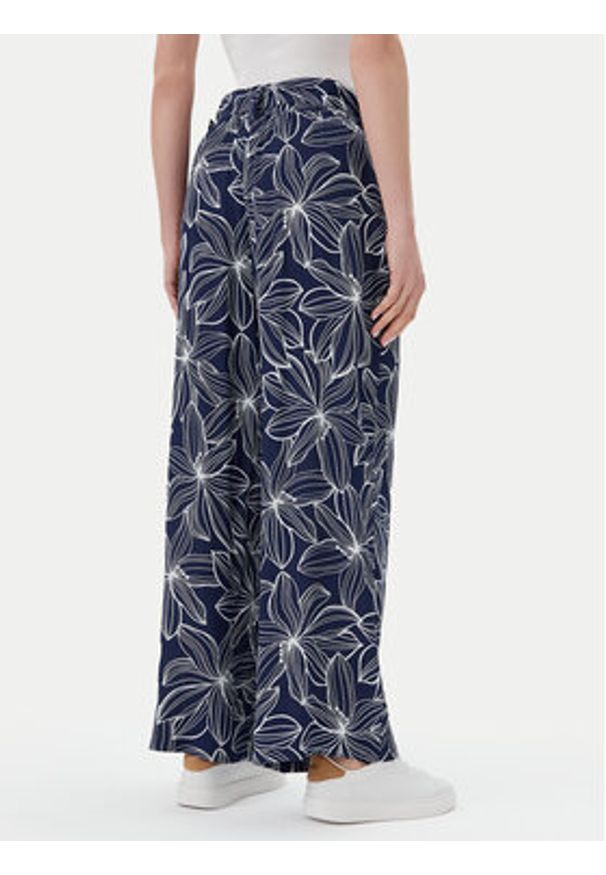 Olsen Spodnie materiałowe 14002153 Granatowy Relaxed Fit. Kolor: niebieski. Materiał: wiskoza