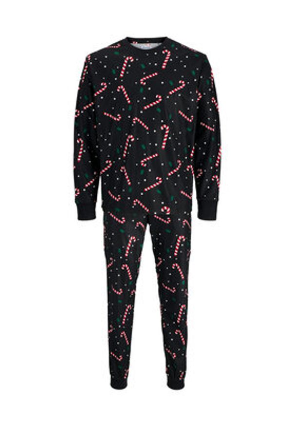 Jack & Jones Piżama Tristan 12285375 Czarny Loose Fit. Kolor: czarny. Materiał: syntetyk