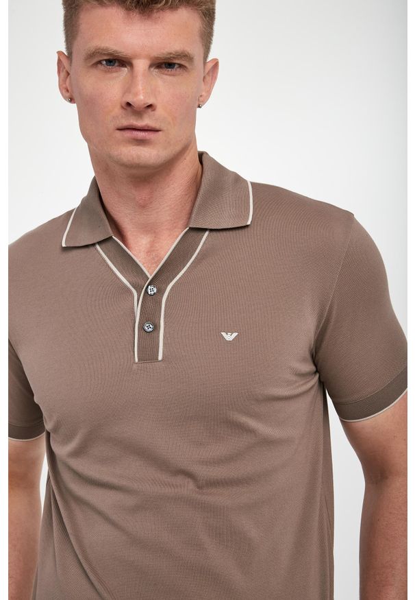 Emporio Armani - Polo męskie pika EMPORIO ARMANI. Typ kołnierza: polo