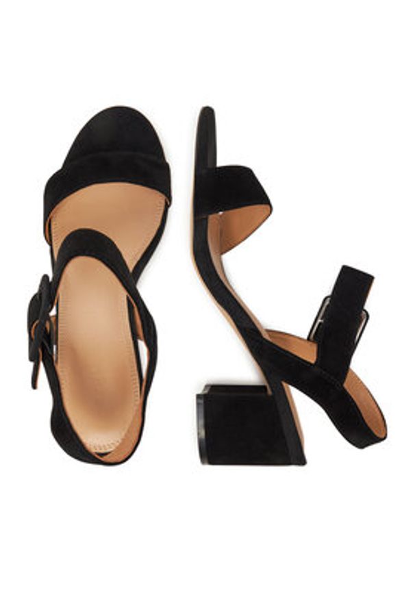 Sergio Bardi Sandały WFA3762-1Z-SB Czarny. Kolor: czarny. Materiał: zamsz, skóra