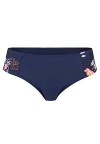 Figi bikini bonprix ciemnoniebieski. Kolor: niebieski. Wzór: nadruk #1