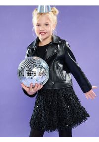 Sinsay - Spódnica mini z połyskującymi aplikacjami - czarny. Kolor: czarny. Wzór: aplikacja. Długość: mini #1