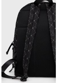 Trussardi Jeans - Trussardi plecak męski kolor czarny duży wzorzysty. Kolor: czarny
