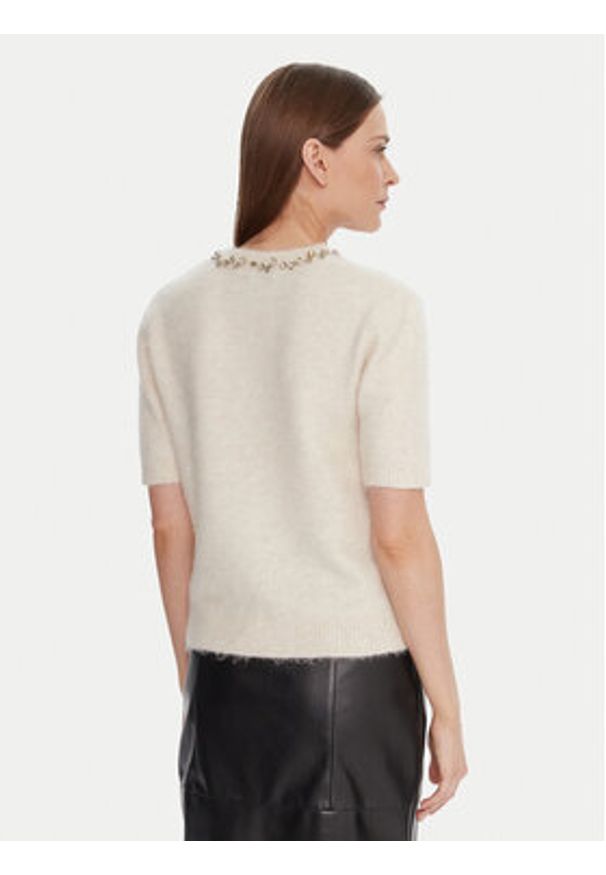 KAOS Sweter RI1NT071 Écru Regular Fit. Materiał: syntetyk