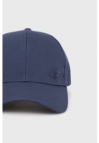 4f - 4F czapka gładka. Kolor: niebieski. Wzór: gładki #3