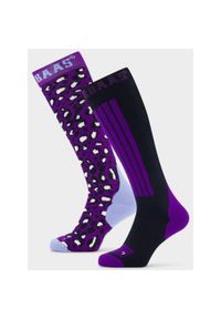 POEDERBAAS - Skarpety narciarskie Poederbaas damskie 2-pak. Kolor: fioletowy. Materiał: akryl, wełna, poliamid, elastan. Sport: narciarstwo #1