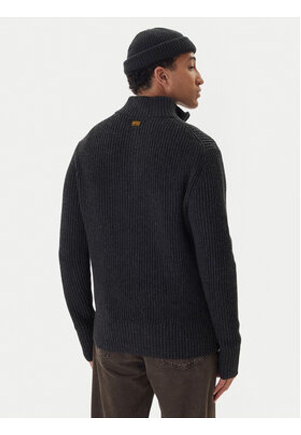 G-Star RAW - G-Star Raw Sweter Essential D23938-E212 Szary Regular Fit. Kolor: szary. Materiał: wełna