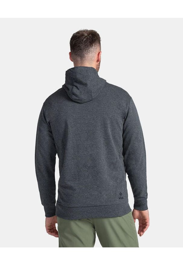 Męska bawełniana bluza z kapturem Kilpi LAGOA-M. Typ kołnierza: kaptur. Kolor: szary. Materiał: bawełna