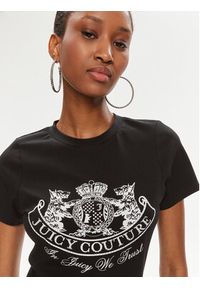 Juicy Couture T-Shirt Enzo Dog JCBCT224816 Czarny Slim Fit. Kolor: czarny. Materiał: bawełna