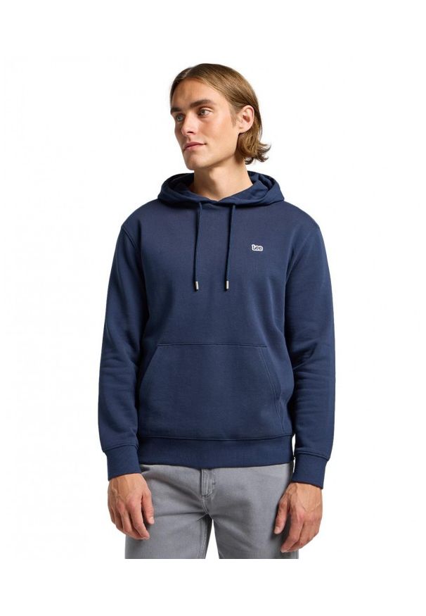 Lee - MESKA BLUZA LEE PLAIN HOODIE MOOD INDIGO 112363881